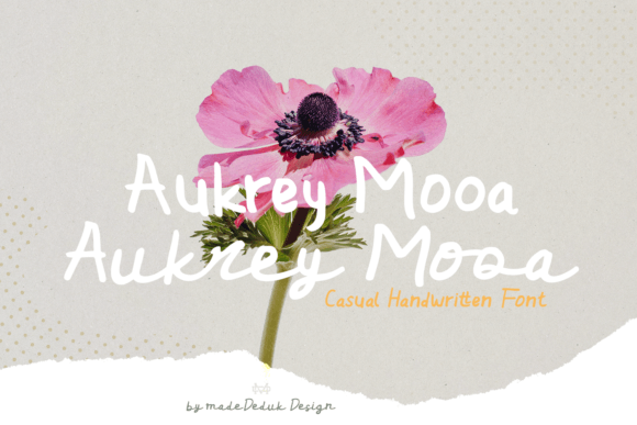 Aukrey Mooa: A Handwritten Font for Authentic Branding