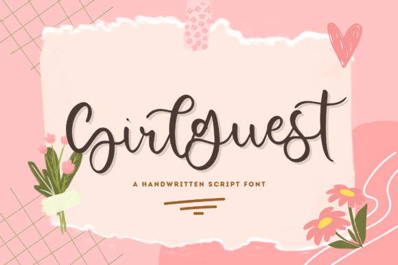 Girlguest Font: Authentic Handwritten Typography for Web Design