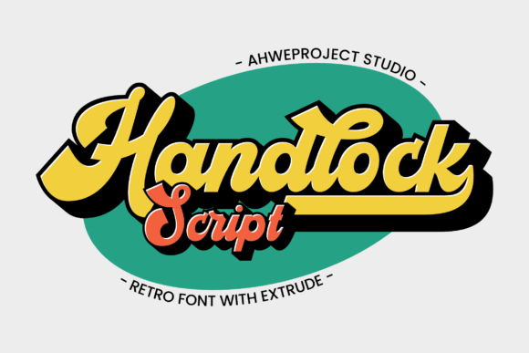 Handlock: A Bold Retro Typeface for Editorial Design