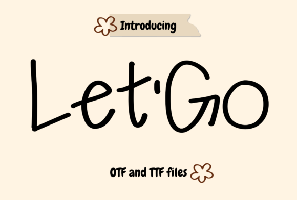 Let Go: A Handwritten Font for Makers and Sellers