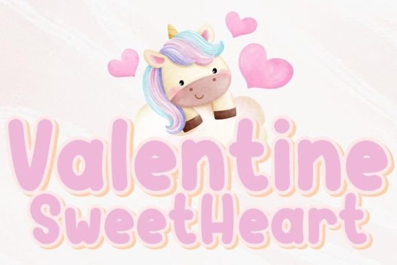 Valentine Sweetheart Font for Handmade Crafts