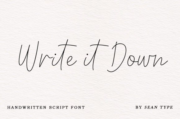 Write It Down: A Modern Script Font for Handmade Brands